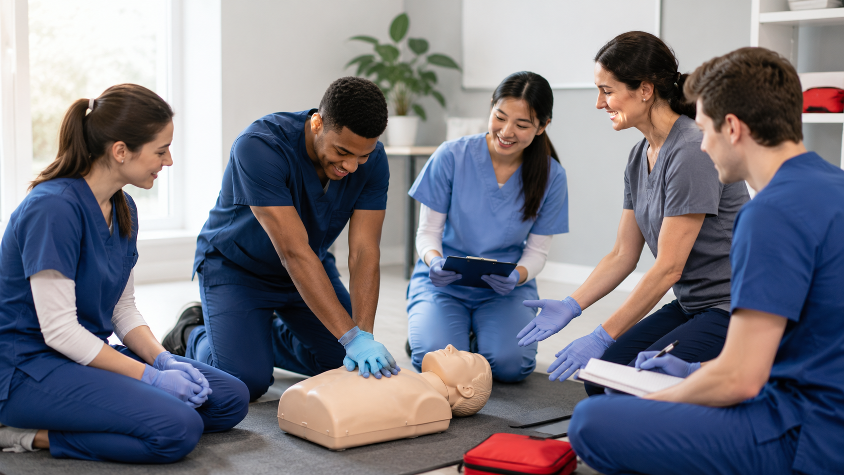 Students in a CPR class